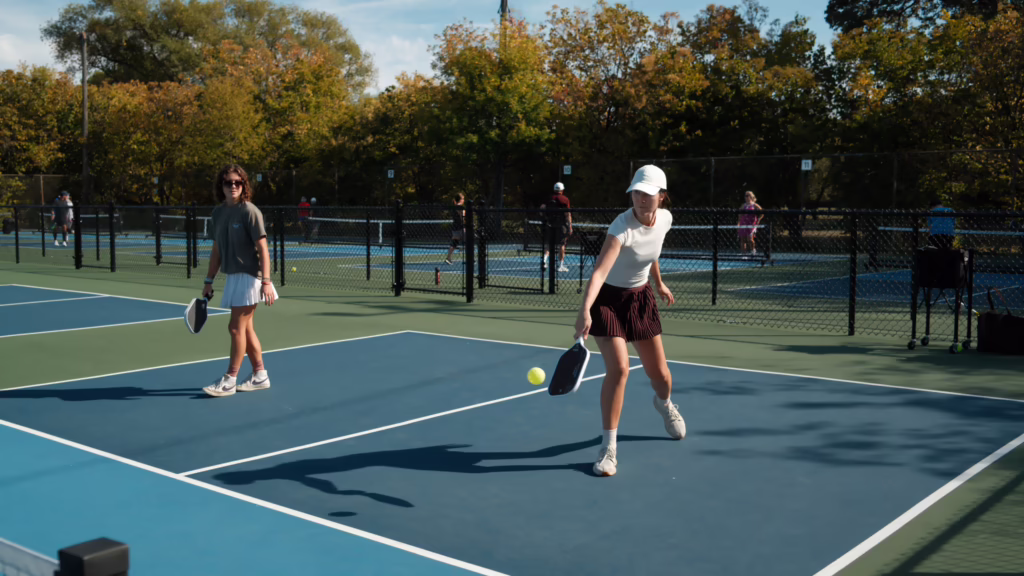 women playing pickleball outdoors at rideau sports centre on their pickleball courts